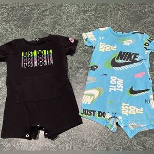 Baby Nike 2 Pack Rompers-Sold Together